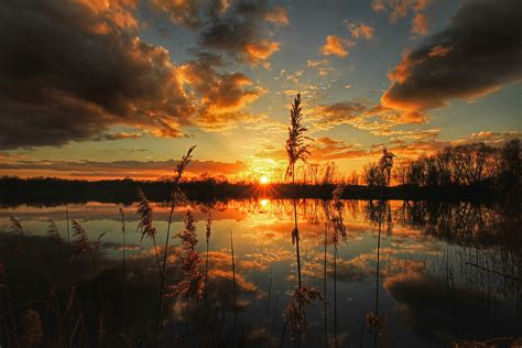 Sonnenuntergang Am See Foto And Bild Landschaft Sonnenuntergang