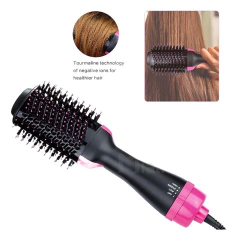 OneStep Hair Dryer Styler Hair Brush Volumizer Hot Air Blower With Hair Straightener Curler