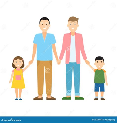 Familia gay ilustración del vector Ilustración de fondo 79739664