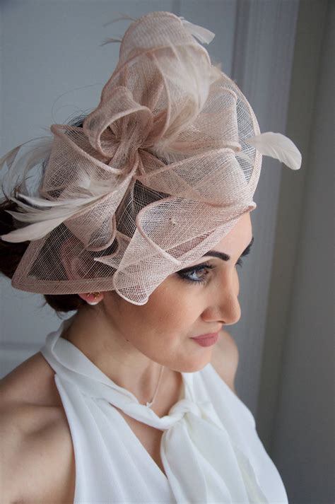 Nude Fascinator Penny Mesh Hat Fascinator With Etsy