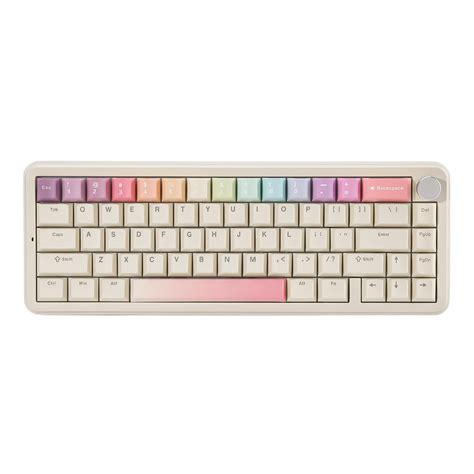 YUNZII B68 Wireless Mechanical Keyboard Tri Mode BT5 0 2 4GHz USB C Cute PBT Keycaps Hot