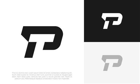 Vetor De Design Moderno Inicial Do Logotipo Da Letra Pt Ou Tp Vetor