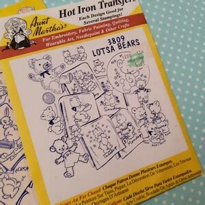 Lot Of Aunt Martha S Hot Iron Transfers Embroidery Patterns Pillowcase Patterns Pigs Cats