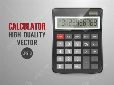 Calculadora Vectorial única Realista Vista Superior Calculadora