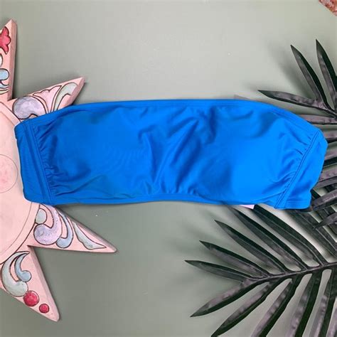 Wild Fable Swim Nwt Blue Bandeau Bikini Top Wild Fable Poshmark