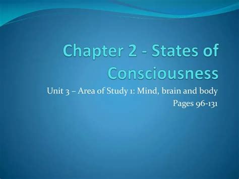 Ppt Chapter States Of Consciousness Powerpoint Presentation Free