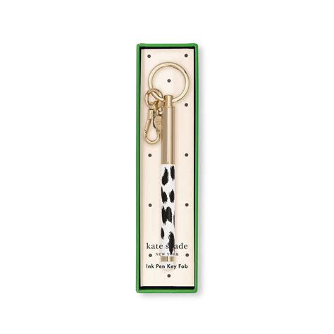 Kate Spade Ink Pen Key Fob Modern Leopard — Papermarket
