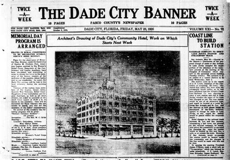 History Of The Dade City Banner Dade City Florida