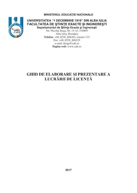 PDF GHID DE ELABORARE ȘI PREZENTARE A LUCRĂRII DE 193 231 35 9