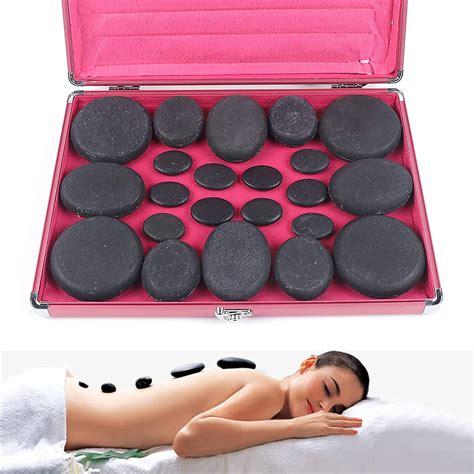 Miumaeov Hot Stones Massage Set Pcs Massage Stone Heater Kit Natural Basalt Hot Rocks Kit Hot