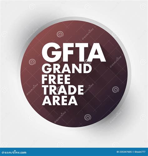 GFTA - Grand Free Trade Area Acronym, Business Concept Background