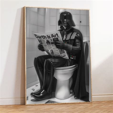 Darth Vader On The Toilet Hypebeast Single Posterprintable Graffiti