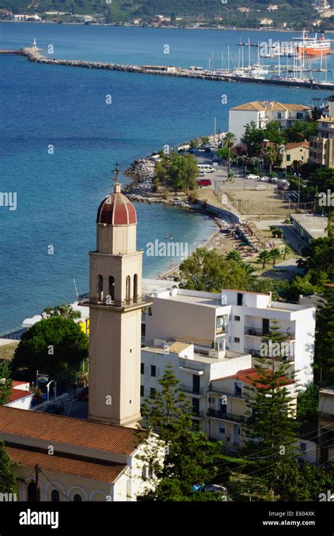 Zante Greece Zakynthos Town Harbour Stock Photo Alamy