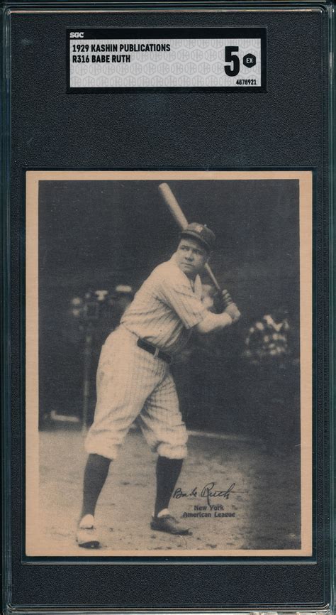 Lot Detail R Babe Ruth Kashin Publications SGC