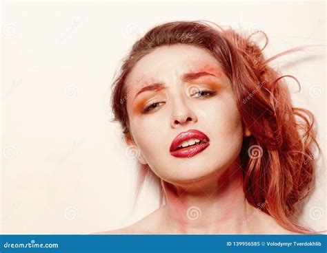Beauty Salon and Hairdresser. Makeup Cosmetics and Skincare. Woman with ...