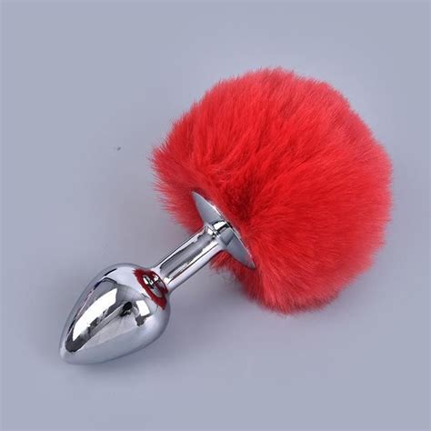 STIMULATEUR PLUG CHAPELET C Plug Anal en peluche en métal pour femme queue de renard