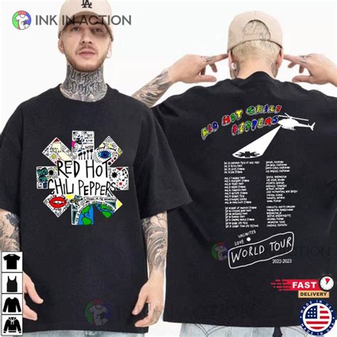 Red Hot Chili Peppers Unlimited Love World Tour Shirt Print Your Thoughts Tell Your