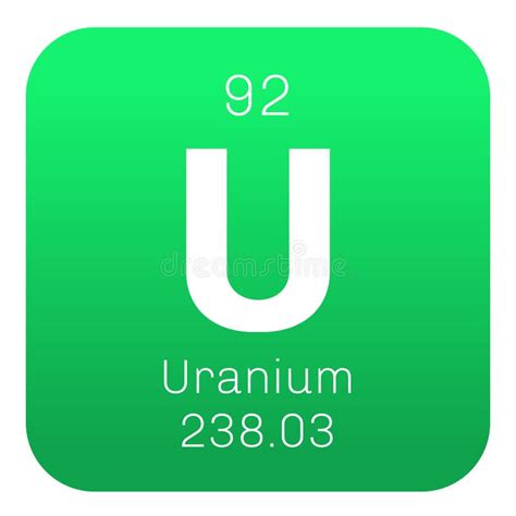 Uranium Chemical Element Stock Vector Illustration Of Fundamental