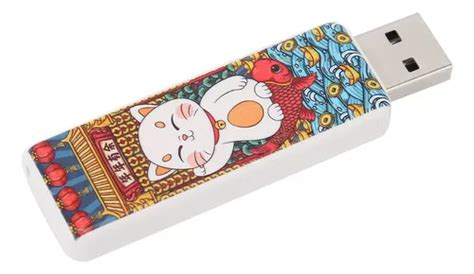 Memoria Usb Lindo Patr N De Gato Hot Swap Plug And Play Cuotas Sin