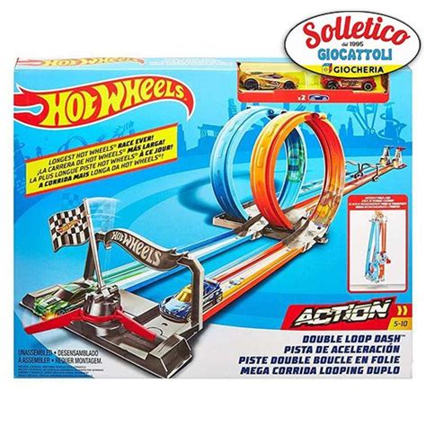 Pista Double Loop Hot Wheels Mattel Solletico Giocattoli