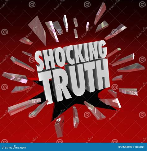 Shocking Truth Words News Information Surprise Stock Illustration
