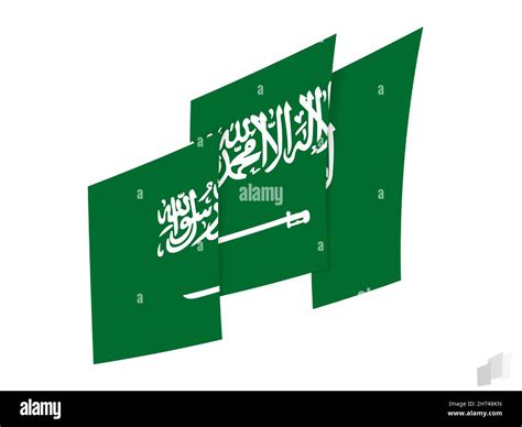 Saudi Arabia flag in an abstract ripped design. Modern design of the ...