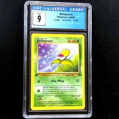 Pokemon Jungle St Edition Bellsprout Cgc Mint Card C