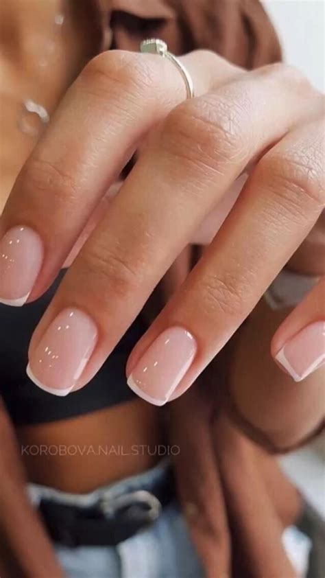 Photo By Bididiana Short French Tip Nails Nude Nails Elegant Nails Nail Inspo Short Tip Nails