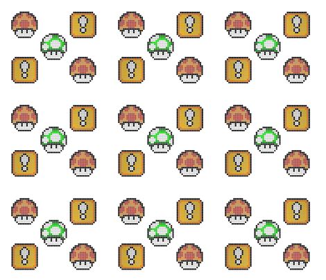 8 Bit Mushroom wallpaper - tonileigh_hall - Spoonflower