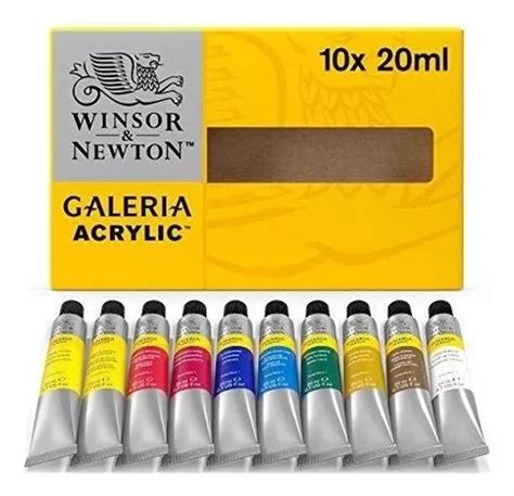 Tinta acrílica Winsor Newton 10 tubos de 20 ml Galeria MercadoLivre