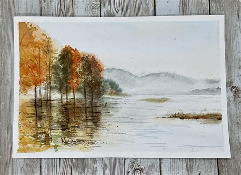 Autumn watercolor landscape : r/Watercolor