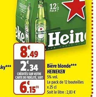 Promo Bi Re Blonde Heineken Chez Coccimarket Icatalogue Fr