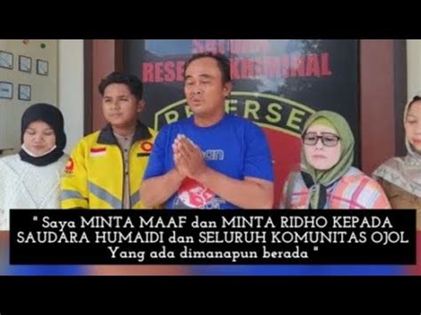 PERDAMAIAN K4SUS OKNUM WAKAR PITING BORGOL ABANG OJOL DI BANJARBARU