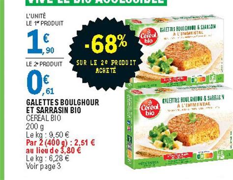 Promo Galettes Boulghour Et Sarrasin Bio Sur Le E Produit Achet