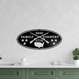 God Family Country Sign God & Guns Sign, Custom Garage Sign ...