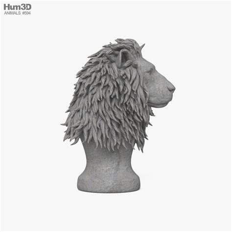 Lion Head Sculpture 3d Model Download Decoration On