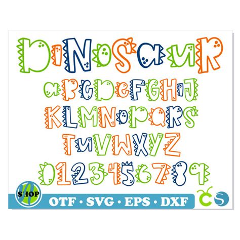 Dinosaur Font Svg Cricut Dinosaur Font Otf Dinosaur Birthd Inspire