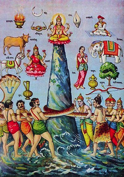 indian epics resources image vasuki   churning   ocean