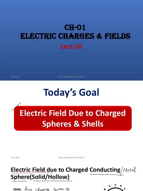 Electric Fields Of Charged Spheres And Shells Calculating Field