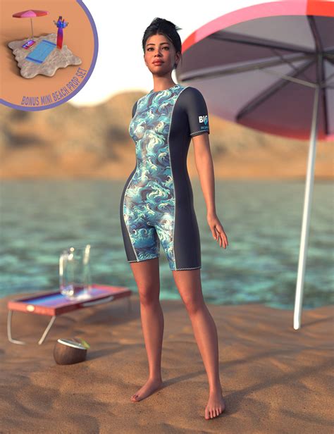DForce Summer Surf N Turf Bikini For Genesis And Females Freebies Daz D