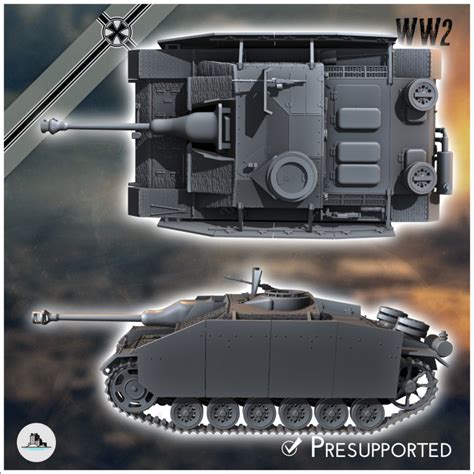 D Printable Sturmgeschutz Stug Iii Ausf G Sturmi Late Production