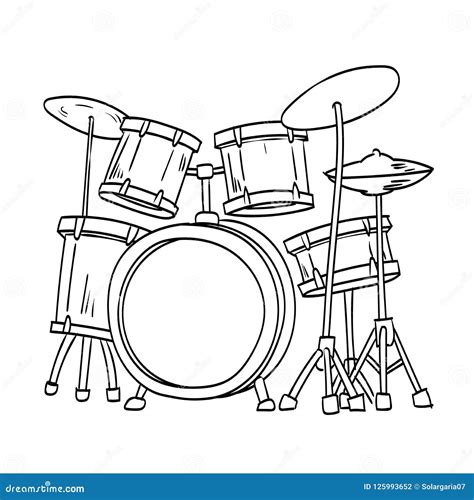 Illustration Of Drum Vector Hand Draw Stock Vector Illustration Of