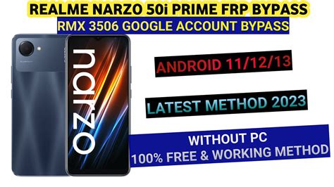 Realme Narzo 50i Prime Frp Bypass 2023|| RMX3506 Frp Bypss Without PC ...