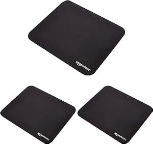 Amazon Basics Gaming Mouse Pad Standard Rectangular Black Pack Of 3