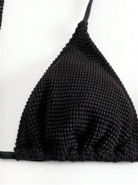 SHEIN Swim SXY Ring Linked Triangle Bikini Swimsuit With Cover Up SHEIN UK