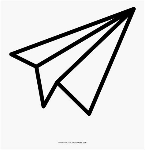 Dibujo De Avion De Papel Para Colorear - Vector Paper Plane Png ...