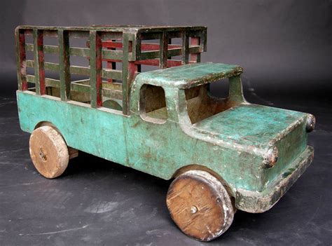 antique wooden toy truck  stdibs vintage wooden toy trucks