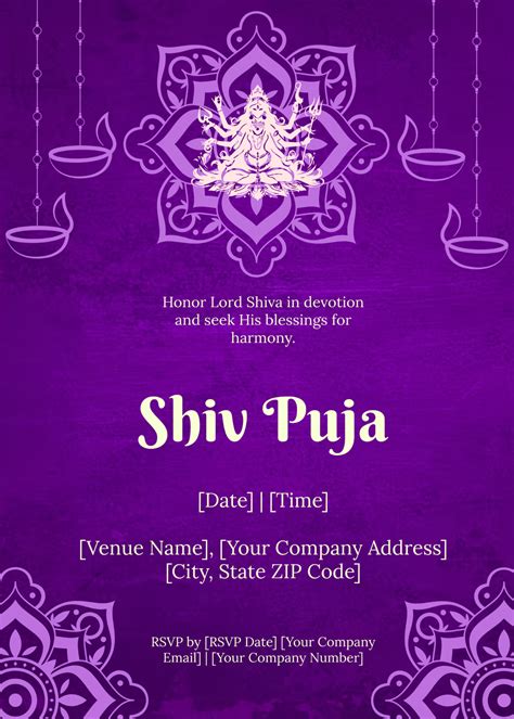 Free Puja Invitation Templates Editable And Printable