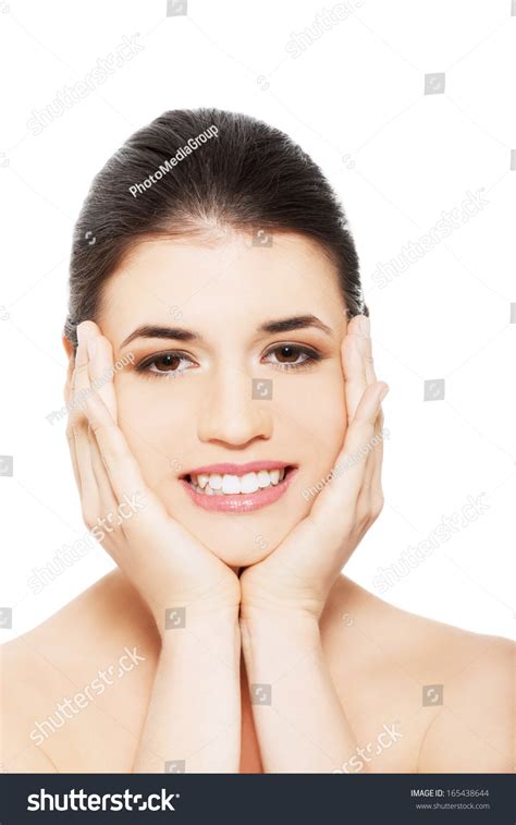 Portrait Beautiful Nude Woman Cut Outisolated Stock Photo