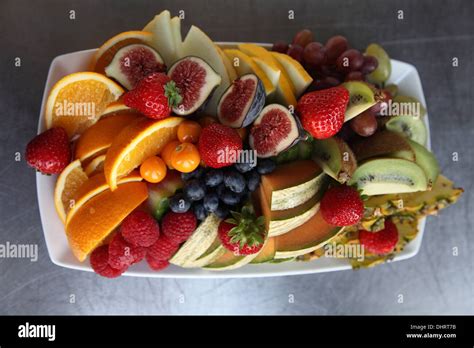 Tropical fruit platter Stock Photo - Alamy